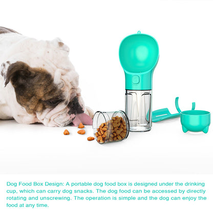 Pet Portable Water Bottle Feeder Bowl Garbage Bag Storage