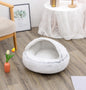 2-in-1 PetPlush Round Warm Winter House Bed for Dogs & Cats