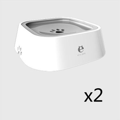 Anti Spill Floating Pet Water Bowl Slow Feeder Dispenser