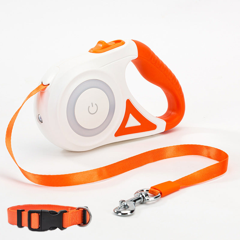 Retractable Dog Leash & Collar with LED Spotlight